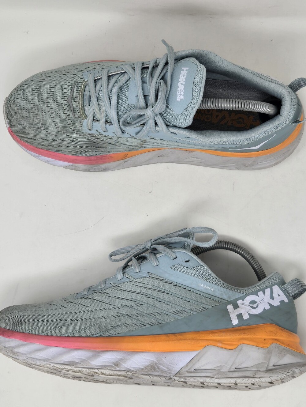Hoka One One W Arahi 4 Women’s 10 Teal Green Stability Running Sneaker Shoes